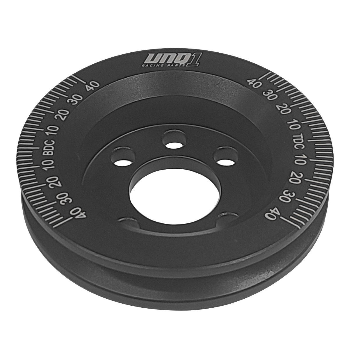 POLIA DO VIRABREQUIM AP 8V CORREIA SIMPLES V 125MM PRETA - Unique One