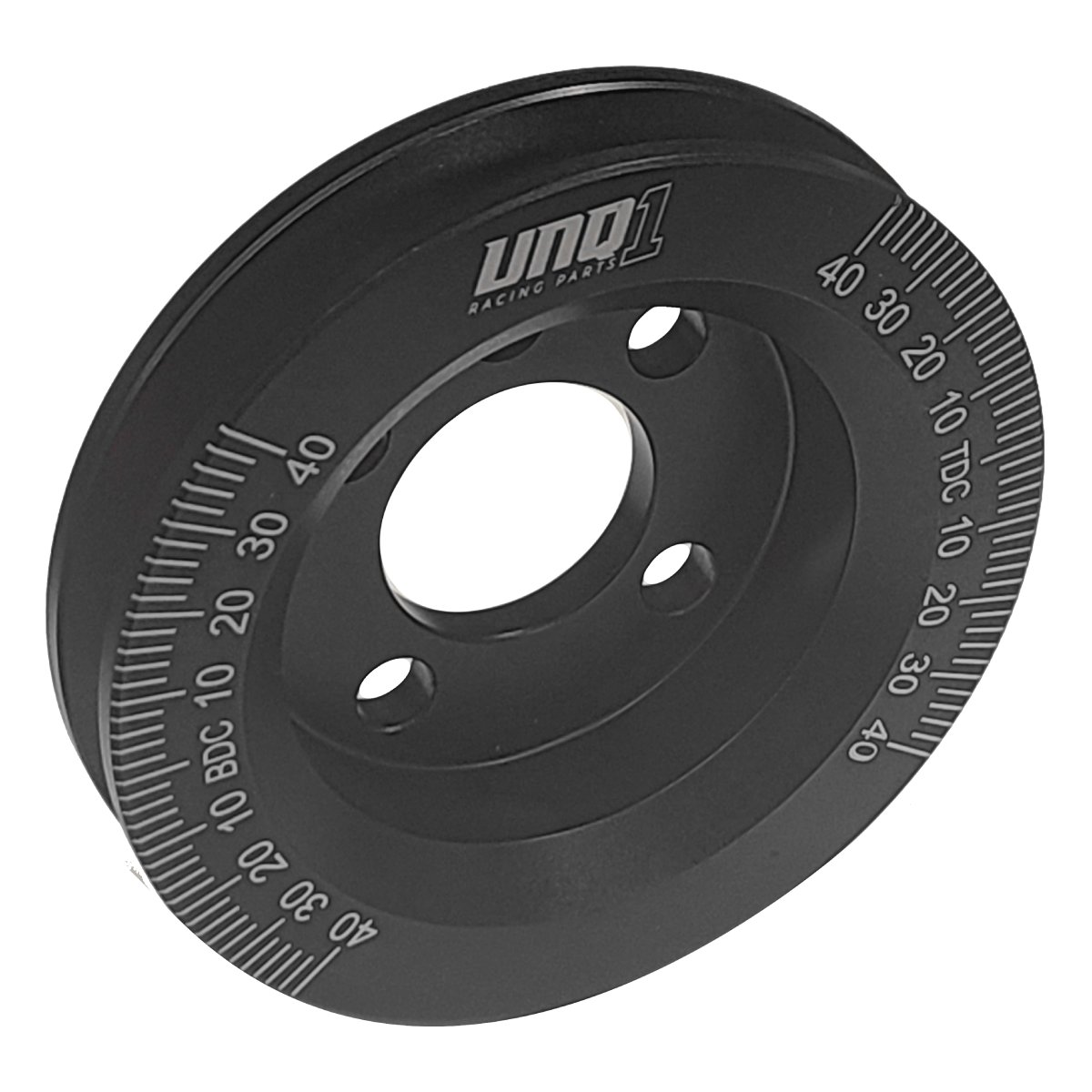 POLIA DO VIRABREQUIM AP 8V CORREIA SIMPLES V 125MM PRETA - Unique One